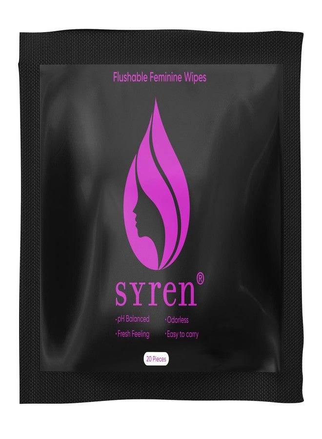 Syren Flushable Feminine Wipes, 20 Pieces, Odorless, Plant-Based, Easy to Carry - Image 2